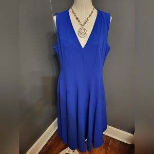 Beautiful blue sleeveless dress size 14